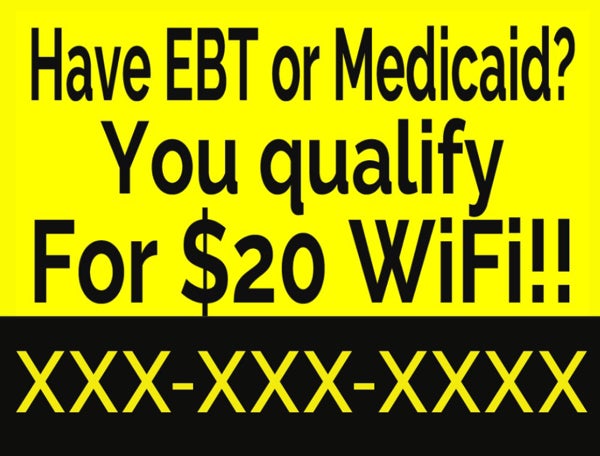 Picture of 18" x 24" Yard Sign - EBT or Medicaid 7