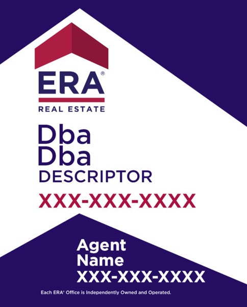 Picture of DBA Line 1, DBA Line 2, Descriptor, Office Number, Agent Name, Agent Number - 30" x 24"