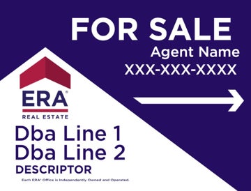 Picture of FOR SALE, DBA Line 1, DBA Line 2, Descriptor, Agent Name, Agent Number - 18" x 24"