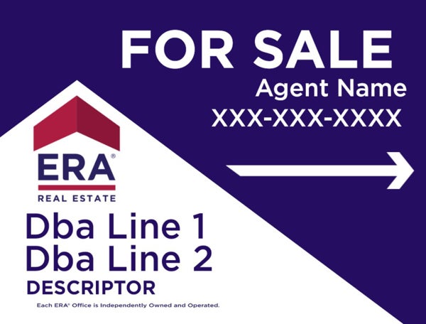 Picture of FOR SALE, DBA Line 1, DBA Line 2, Descriptor, Agent Name, Agent Number - 18" x 24"