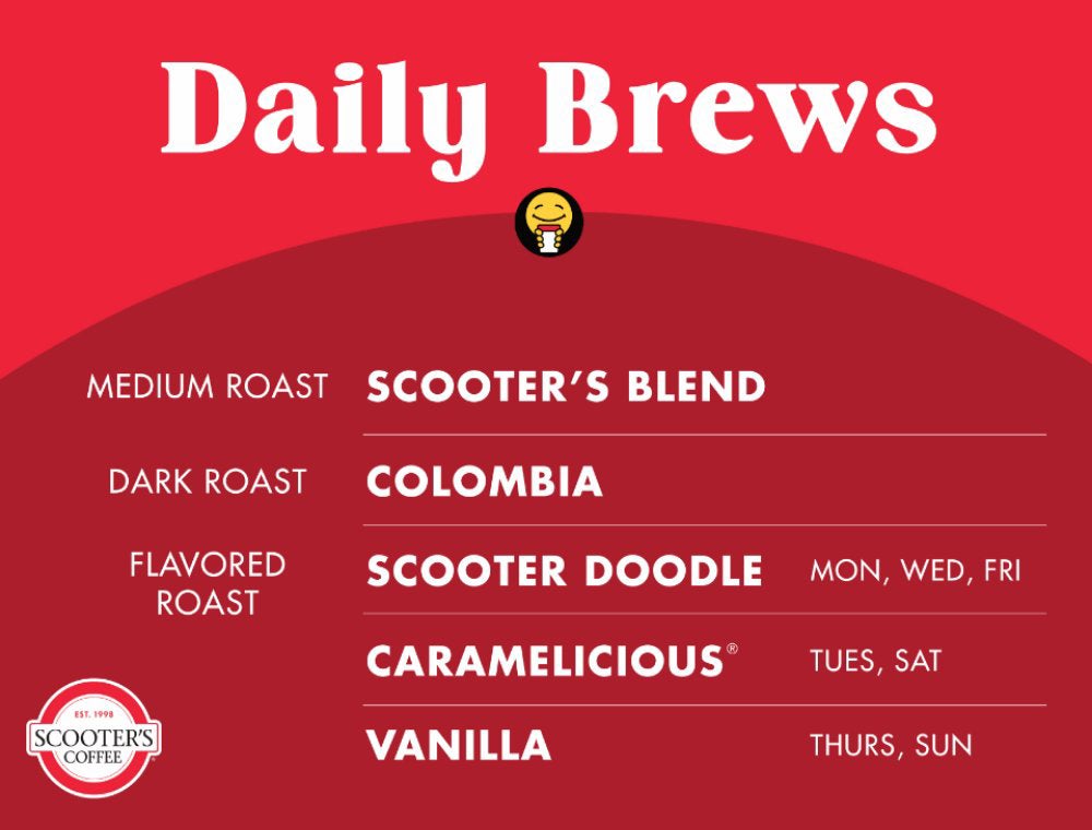 Scooter's Coffee. Daily Brew Yard Sign - DEPRECATED