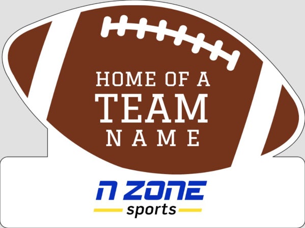 Picture of Football Shaped 17"x21" Yard Sign