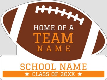 Picture of Football Shaped 17"x21" Yard Sign