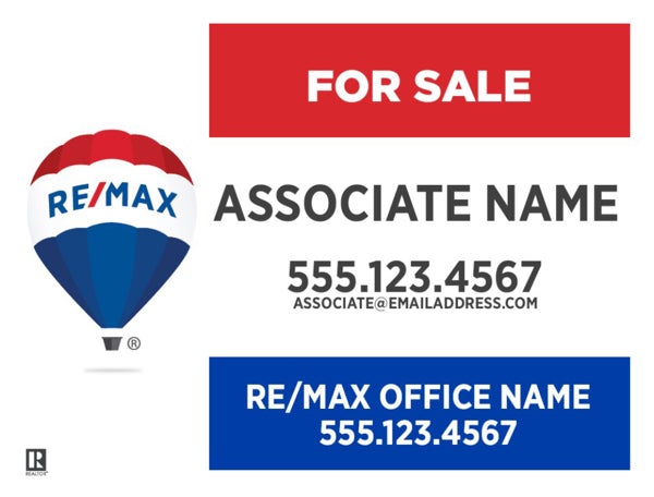 Picture of Large Agent Name Standard Sign - "18 x 24"