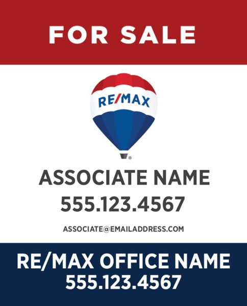 Picture of 30x24 Blue Sign - RWB Associate - Design 2 w/Boarder