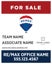 Picture of 30x24 Blue Sign - RWB Team - w/Border
