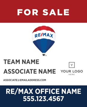 Picture of 30x24 Blue Sign - RWB Team - w/Border