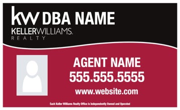 Picture of Keller Williams Agent Photo Yard Sign (with URL)- 18" x 30"