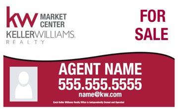 Picture of Keller Williams Agent Photo For Sale Sign (with email)- 18" x 30"