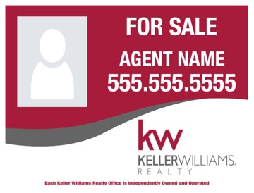 Picture of Keller Williams For Sale Agent Photo Yard Sign - 18" x 24" With Photo