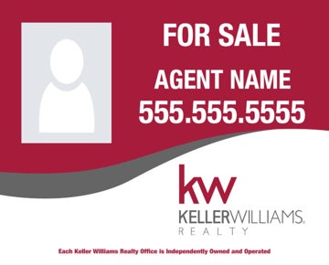 Picture of Keller Williams Agent Photo For Sale Sign (with email) - 24" x 30" With Photo