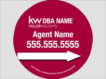 Picture of Agent Info Directional Sign - 17" x 17" Circle Shaped