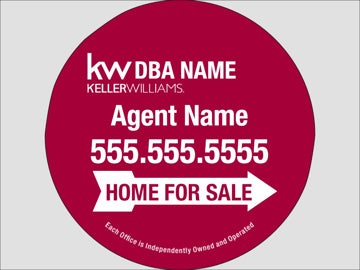 Picture of Agent Home For Sale Directional Sign - 17" x 17" Circle Shaped