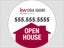 Picture of Open House Home Outline Sign - 17" x 17" Circle Shaped