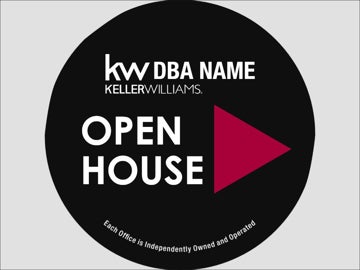 Picture of Open House Black Directional Sign - 17" x 17" Circle Shaped
