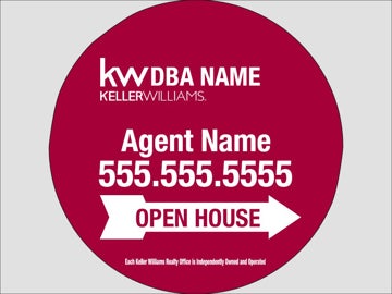 Picture of Agent Open House Arrow Directional Sign - 17" x 17" Circle Shaped