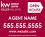 Picture of Open House With Phone, Name And Website (All Red) - 24" x 30"