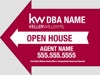 Picture of Open House with Phone and Name - 16.75" x 22.75" Arrow Shaped