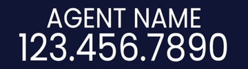 Picture of 6"x 24" Rider - Agent Name/Number - Navy