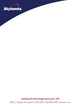 Picture of Skyhawks Letterhead - 8.5" x 11"