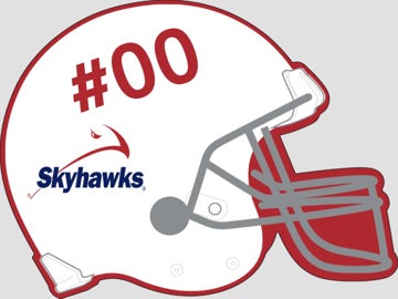 Picture of Helmet Shaped 17" x 22" Yard Sign