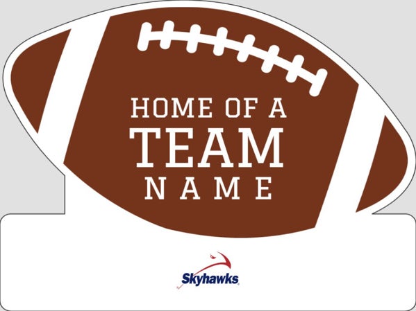 Picture of Football Shaped 17"x21" Yard Sign