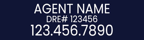 Picture of 6"x 24" Rider - Agent Name/Number