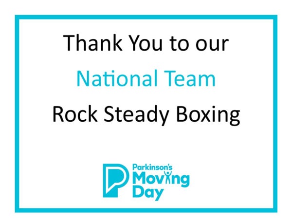 Picture of 18" x 24" Yard Sign - Moving Day Rock Steady Boxing