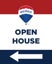 Picture of 30x24 Vertical Open House Directional Left
