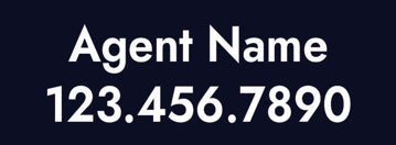 Picture of Agent Name and Number Navy Rider - 6" x 18"