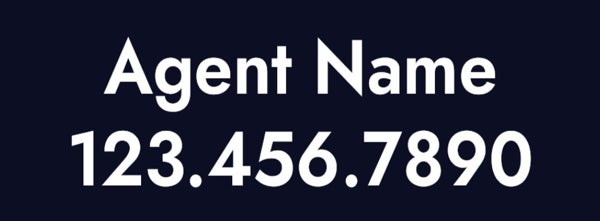 Picture of Agent Name and Number Navy Rider - 6" x 18"