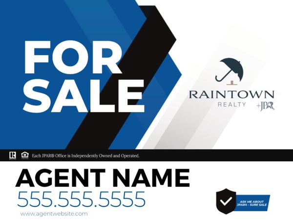 Picture of Raintown - For Sale Agent Sign - 18" x 24"