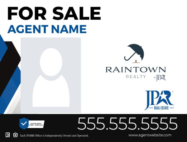 Picture of Raintown - Agent Photo and team Logo Sign - 18" x 24"