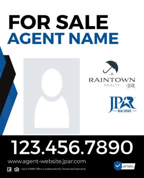 Picture of Raintown - Agent Photo and Team Logo Vertical Sign - 30"x24"