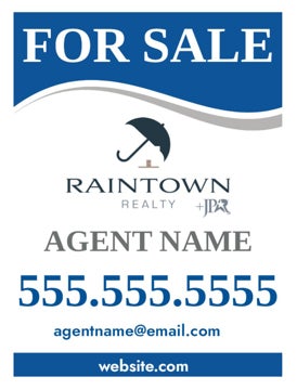 Picture of Raintown - For Sale Agent Sign - 24" x 18"