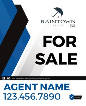 Picture of Raintown - For Sale Agent Vertical Sign - 30"x24"