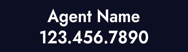 Picture of Agent Name and Number Navy Rider - 6" x 24"
