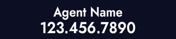 Picture of Agent Name and Number Navy Rider - 6" x 30"