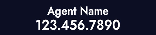 Picture of Agent Name and Number Navy Rider - 6" x 30"