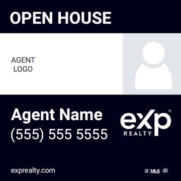 Picture of Agent Photo Open House Sign - 24" x 24"