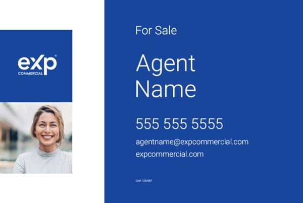 Picture of Royal Blue 4'x6' eXp Branded Agent Photo - Design 1