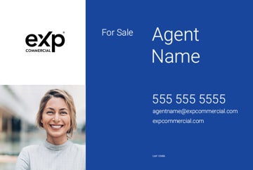 Picture of Royal Blue 4'x6' eXp Branded Agent Photo - Design 1b