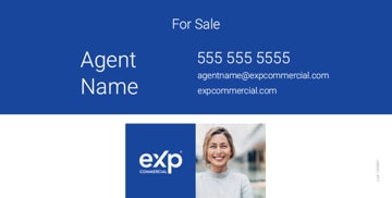 Picture of Royal Blue 4'x8' eXp Branded Agent Photo - Design 3