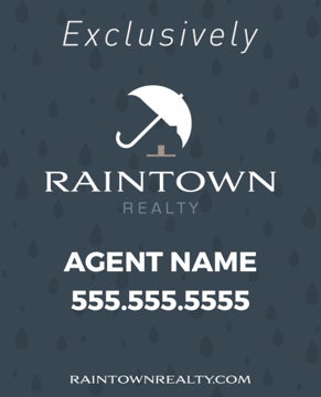 Picture of RAINTOWN - Exclusively Sign - 30" x 24"