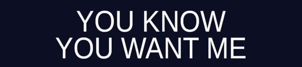 Picture of YOU KNOW YOU WANT ME Navy Rider - 6" x 30"