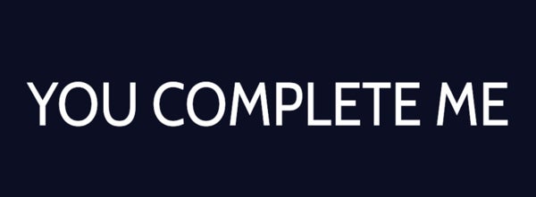 Picture of YOU COMPLETE ME Navy Rider - 6" x 18"