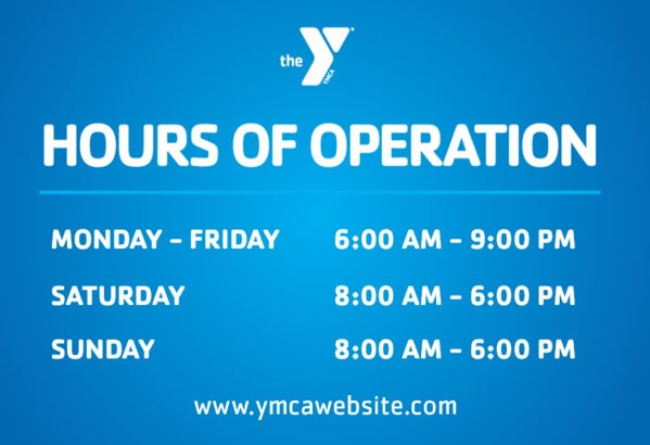 Picture of YMCA HOURS - 12" x 18" Yard Sign