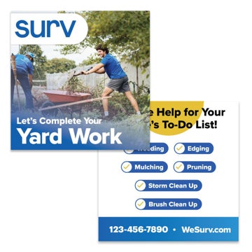 Picture of Yard Work Card - 6" x 6"