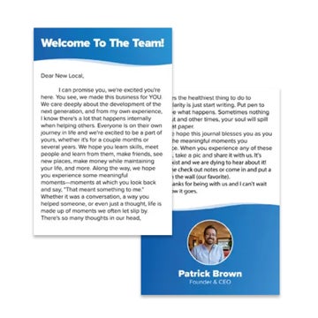 Picture of Onboarding Journal Insert Cards - 6" x 4"