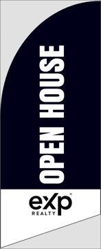 Picture of Open House Feather Flag - Navy/White- 6ft x 2ft